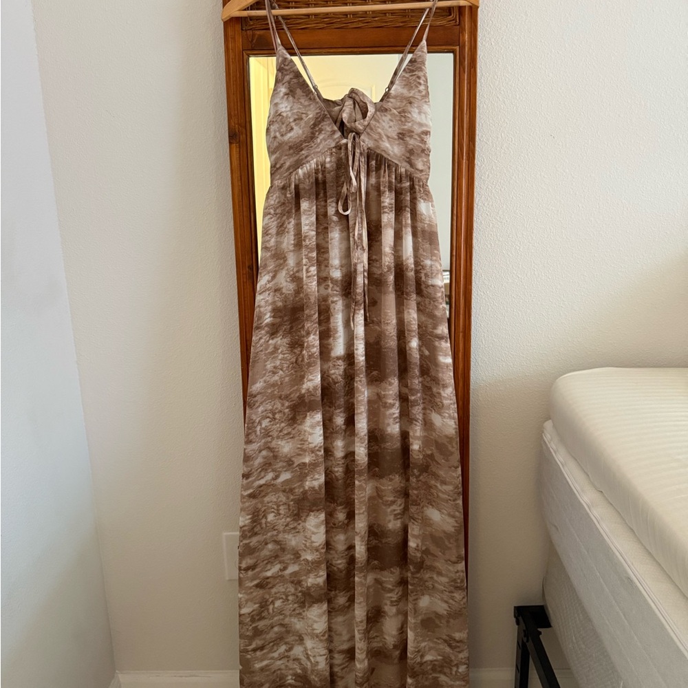 Brown Tie-Dye Maxi Dress new with tags fashionova size xl